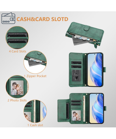 ELEGANTO - Housse OnePlus 13 Portefeuille Multifonction Vert foncé - photo 22