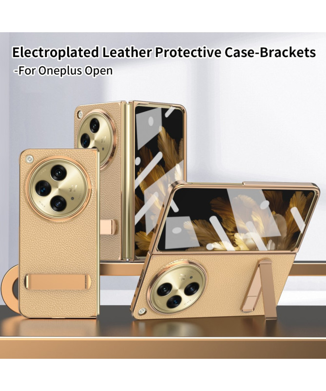 ELITECASE - Coque OnePlus Open avec Support et Film en Verre Trempé