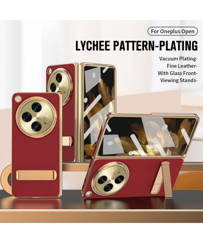 ELITECASE - Coque OnePlus Open avec Support et Film en Verre Trempé