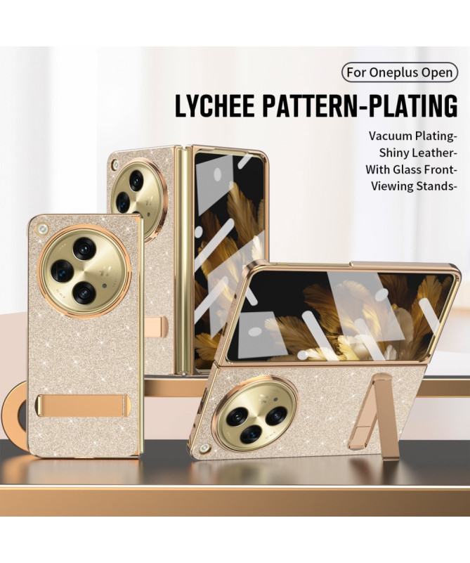 GLIMRAKE - Coque OnePlus Open Scintillante avec Support
