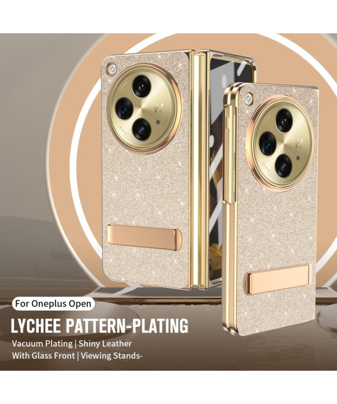 GLIMRAKE - Coque OnePlus Open Scintillante avec Support