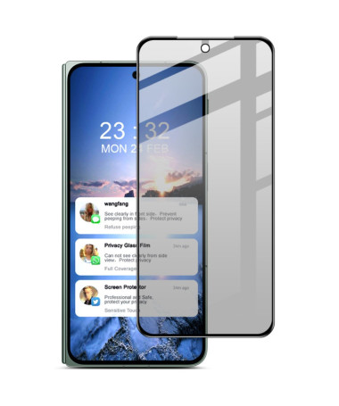 Film écran OnePlus Open en verre trempé et filtre de confidentialité