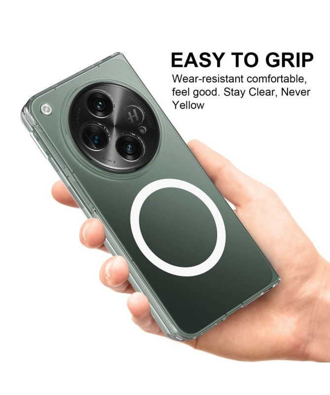 Fjordis - Coque OnePlus Open Transparente avec Anneau MagSafe