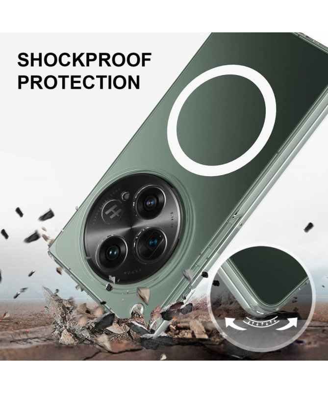 Fjordis - Coque OnePlus Open Transparente avec Anneau MagSafe