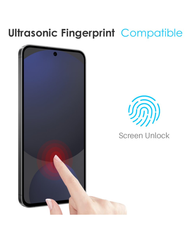 THERA - Coque Samsung Galaxy S25 transparente avec protection d'écran