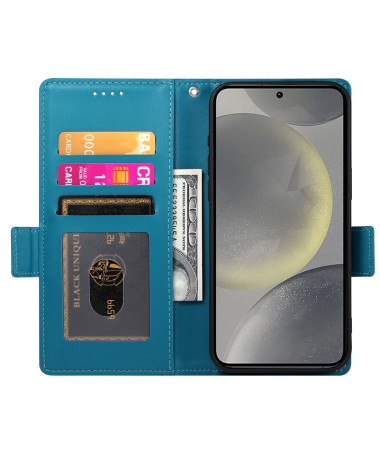 Portelo - Étui Samsung Galaxy S25 Portefeuille Bleu Paon - photo 14