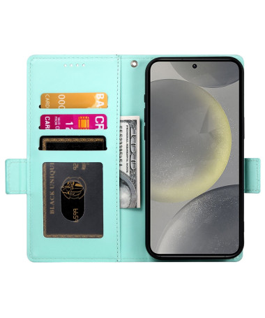 Portelo - Étui Samsung Galaxy S25 Portefeuille Cyan - photo 18