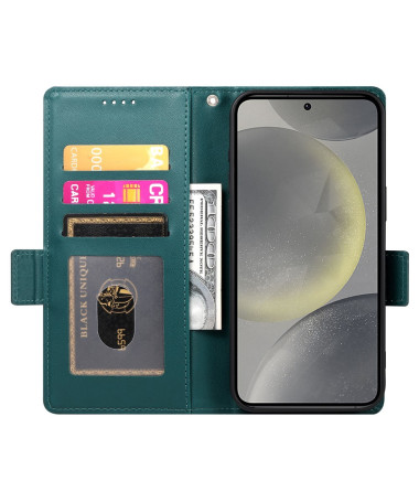Portelo - Étui Samsung Galaxy S25 Portefeuille Vert foncé - photo 22