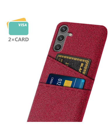 KORTHA - Coque Samsung Galaxy S25 en Tissu avec Double Rangement Rouge foncé - photo 7