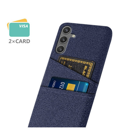 KORTHA - Coque Samsung Galaxy S25 en Tissu avec Double Rangement Bleu marine - photo 22