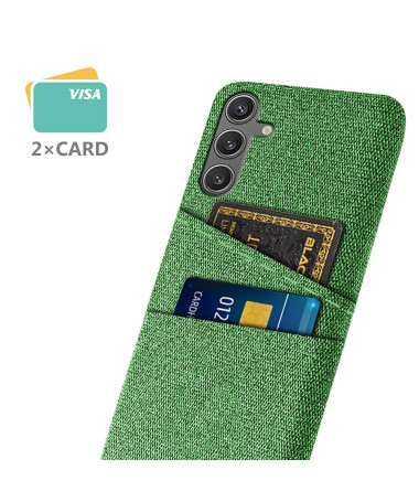 KORTHA - Coque Samsung Galaxy S25 en Tissu avec Double Rangement Vert - photo 27