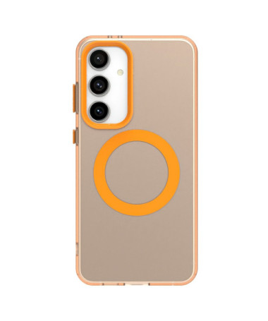 Candy - Coque Samsung Galaxy S25 Transparente Compatible MagSafe Orange - photo 6
