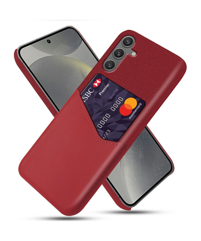 TÄCKA - Coque Samsung Galaxy S25 Texture Tissu et Porte-carte