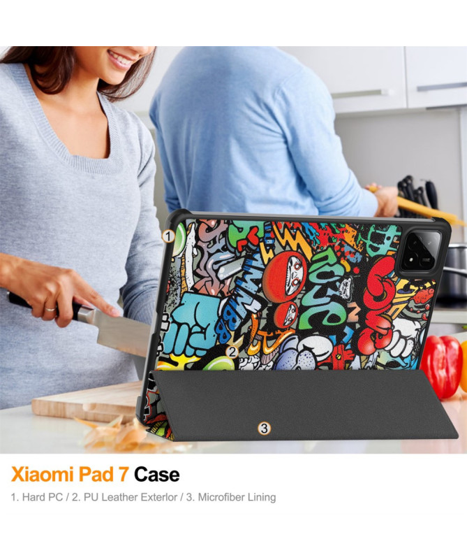 Étui Xiaomi Pad 7 / 7 Pro Urban Style Graffiti