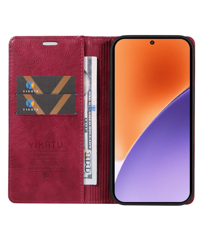 Volgren - Étui en Simili Cuir Magnétique pour Xiaomi 15