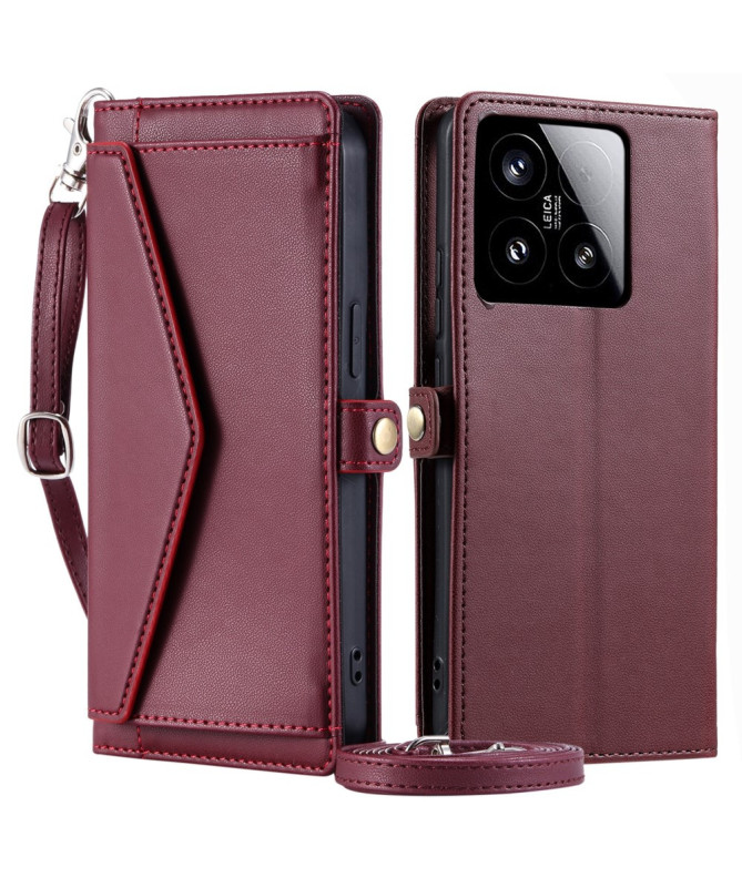 Väska - Housse Portefeuille avec Bandoulière pour Xiaomi 15