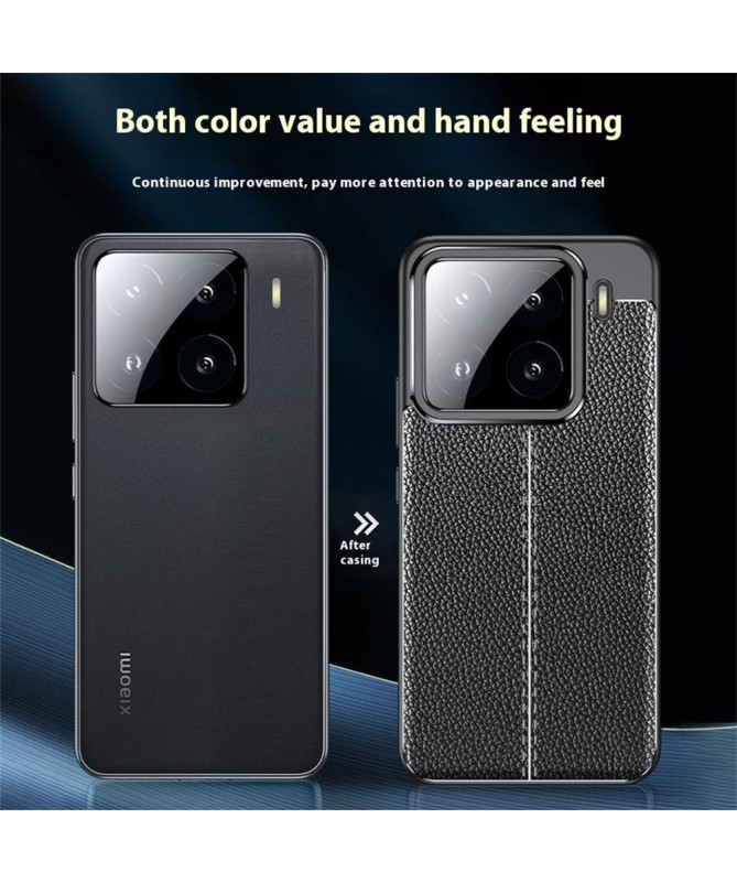 Finesa - Coque Souple Litchi pour Xiaomi 15
