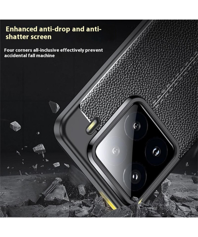 Finesa - Coque Souple Litchi pour Xiaomi 15