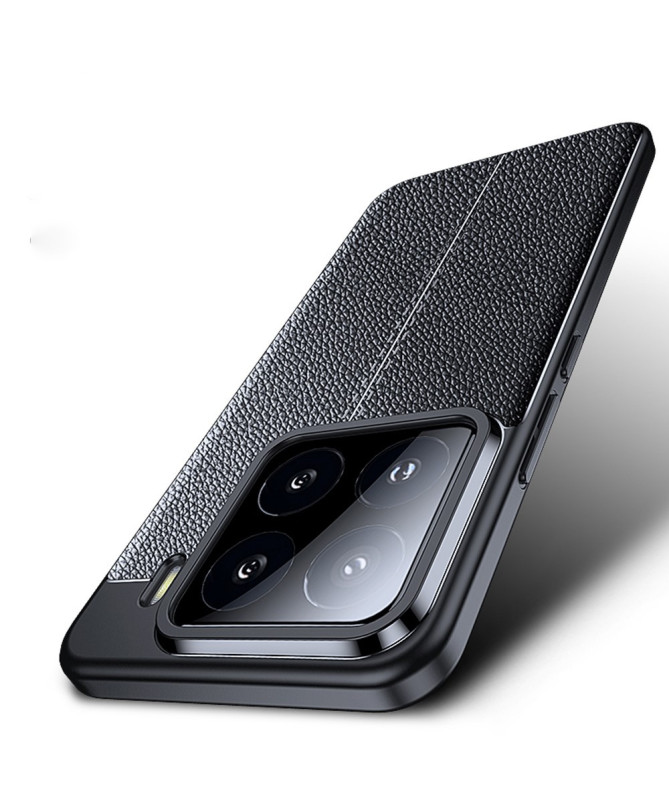 Finesa - Coque Souple Litchi pour Xiaomi 15