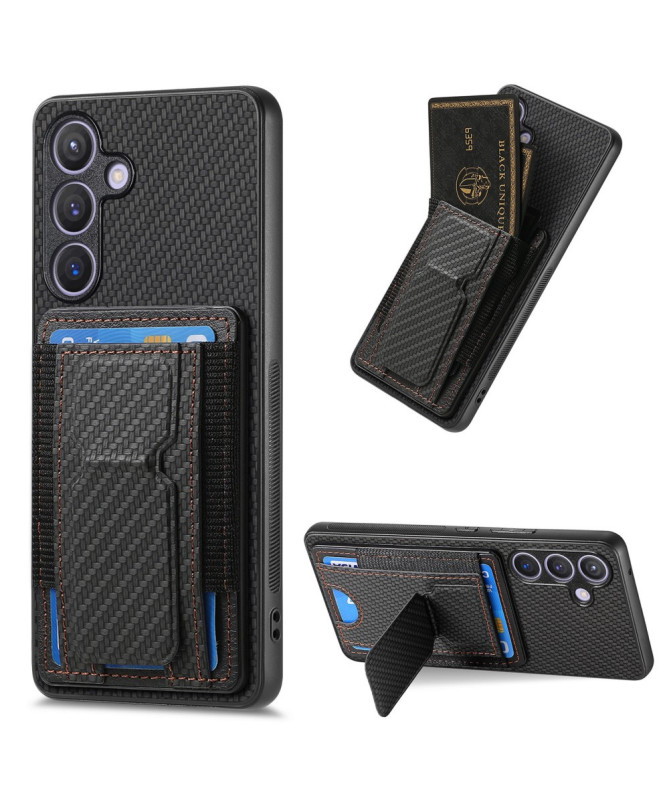 CARDYON - Coque Samsung Galaxy S25 avec Porte-Cartes et Support