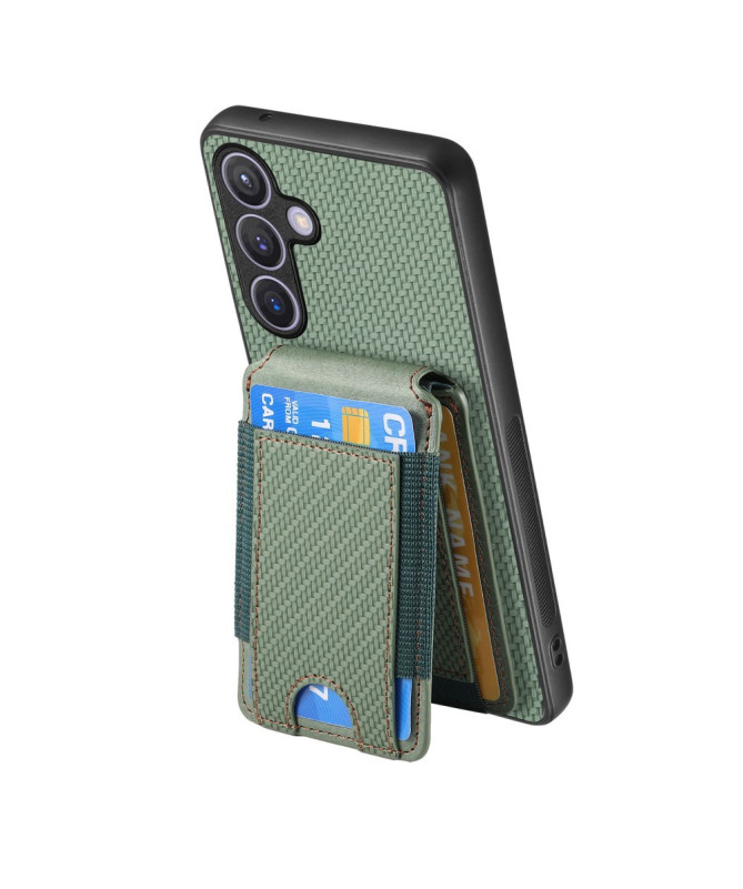 Kardvik - Coque Samsung Galaxy S25 Porte-Cartes en Simili Cuir