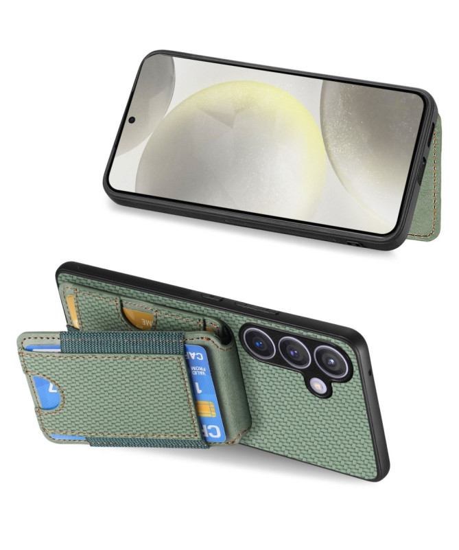 Kardvik - Coque Samsung Galaxy S25 Porte-Cartes en Simili Cuir