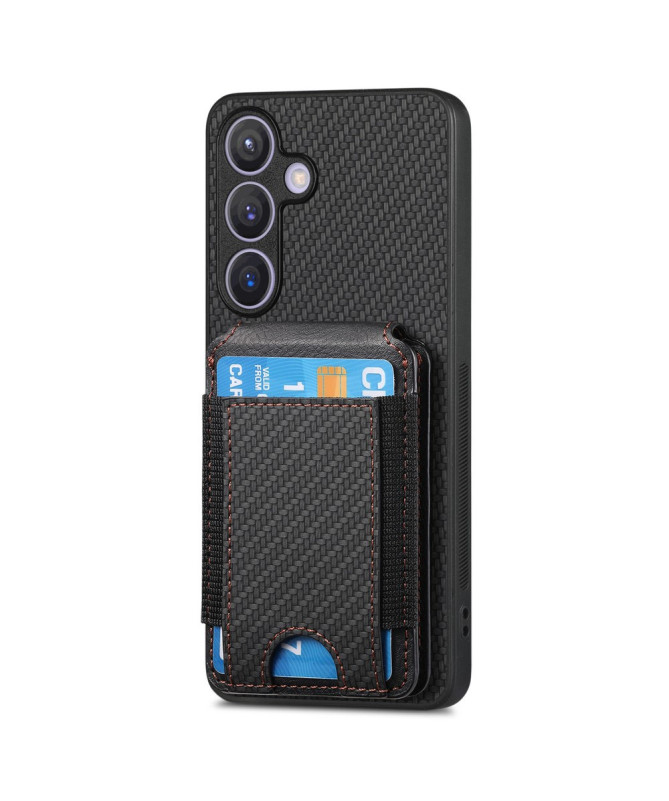 Kardvik - Coque Samsung Galaxy S25 Porte-Cartes en Simili Cuir