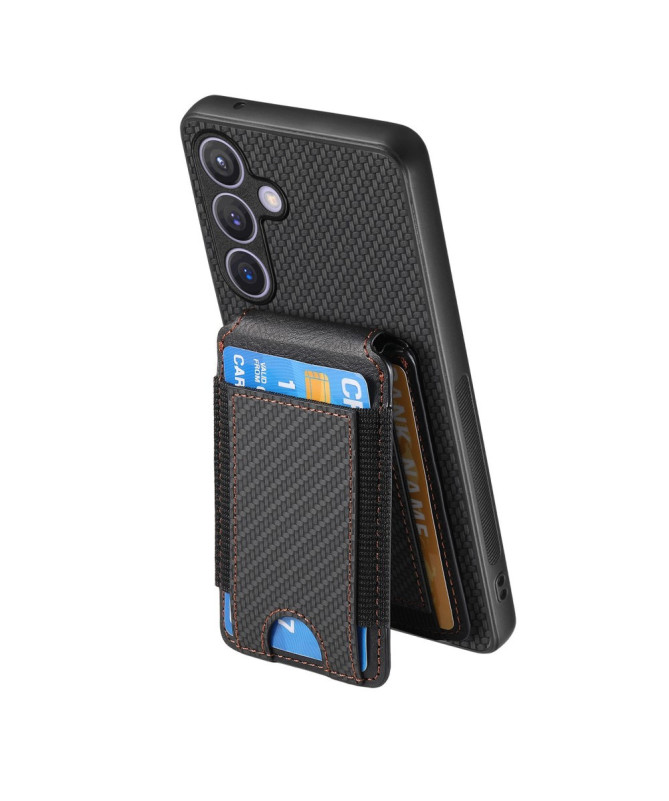 Kardvik - Coque Samsung Galaxy S25 Porte-Cartes en Simili Cuir