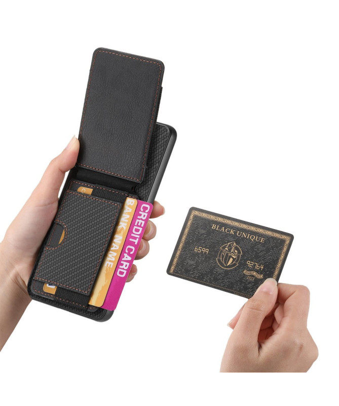 Kardvik - Coque Samsung Galaxy S25 Porte-Cartes en Simili Cuir