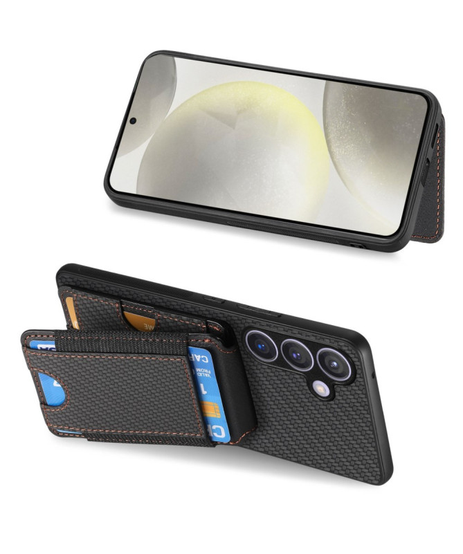 Kardvik - Coque Samsung Galaxy S25 Porte-Cartes en Simili Cuir