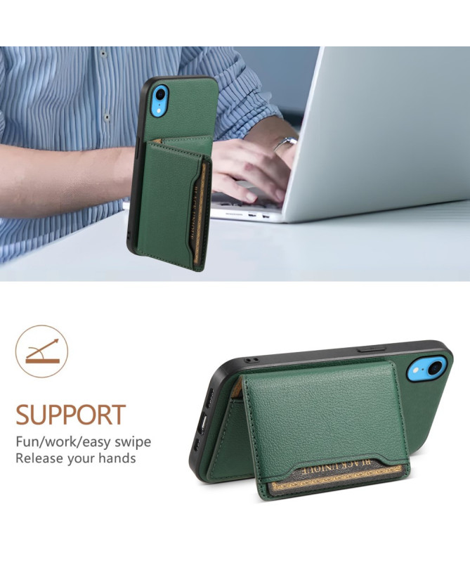 Verduno - Coque iPhone XR en Cuir Texturé Porte cartes