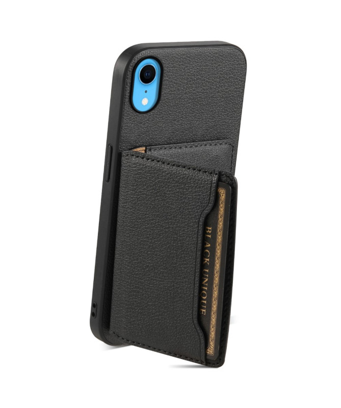 Verduno - Coque iPhone XR en Cuir Texturé Porte cartes