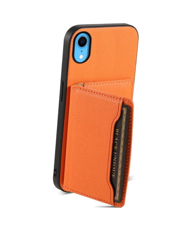 Verduno - Coque iPhone XR en Cuir Texturé Porte cartes