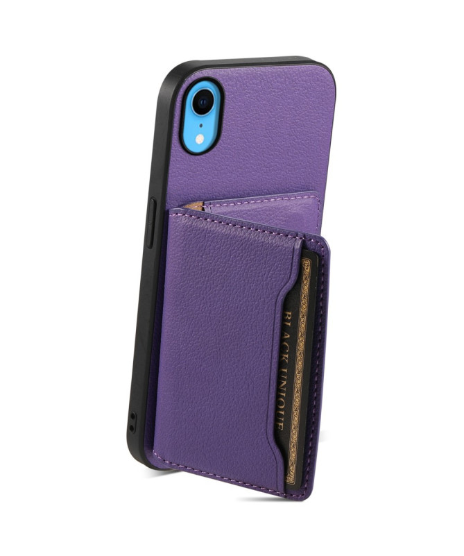 Verduno - Coque iPhone XR en Cuir Texturé Porte cartes