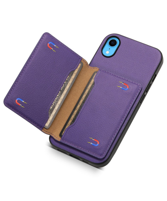 Verduno - Coque iPhone XR en Cuir Texturé Porte cartes