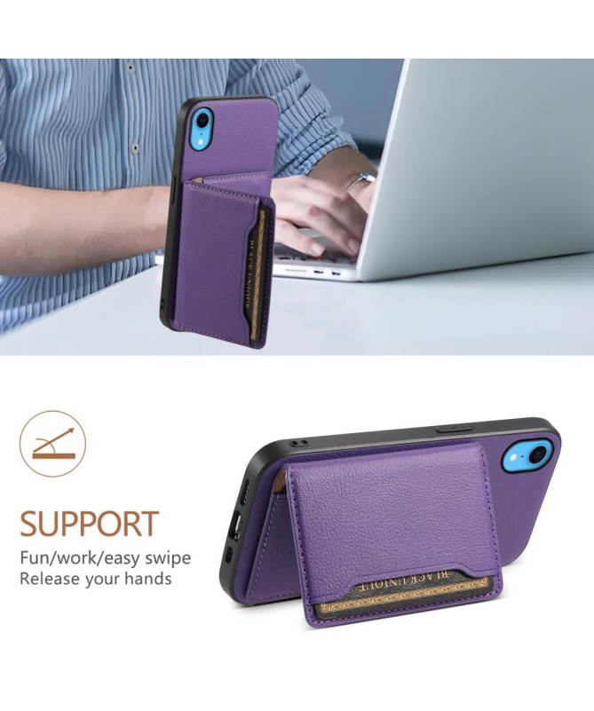 Verduno - Coque iPhone XR en Cuir Texturé Porte cartes