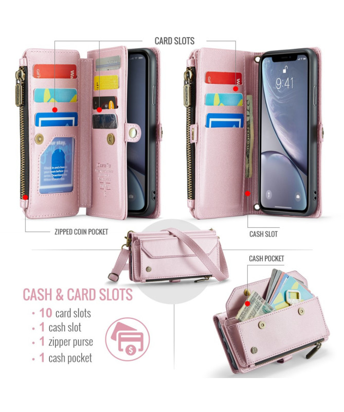 Väska - Housse iPhone XR Portefeuille avec Bandoulière