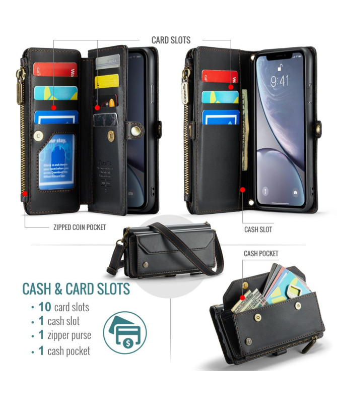 Väska - Housse iPhone XR Portefeuille avec Bandoulière