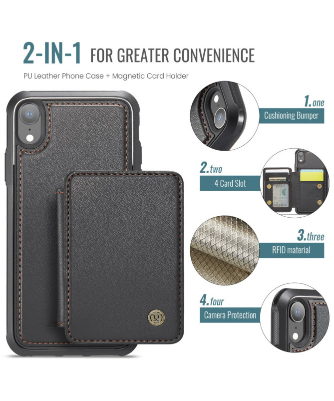 Carrilo - Coque iPhone XR avec Porte-Cartes Magnétique