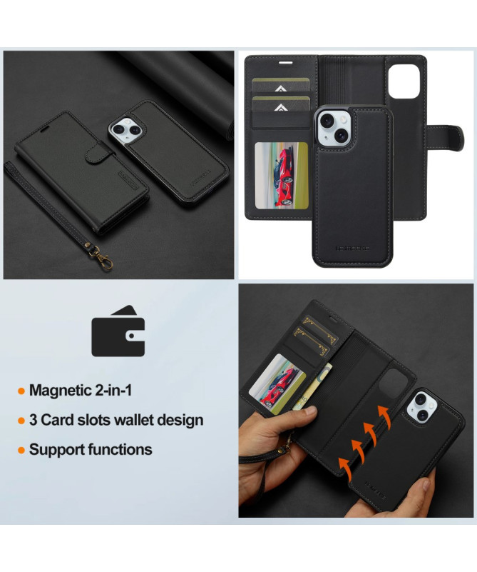 Luxora - Coque et Étui Portefeuille Magnétique pour iPhone 14 Plus