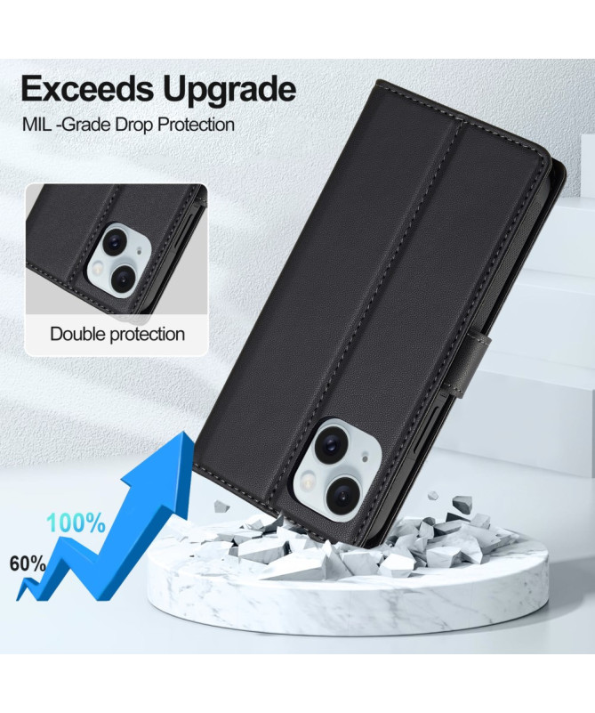 Luxora - Coque et Étui Portefeuille Magnétique pour iPhone 14 Plus