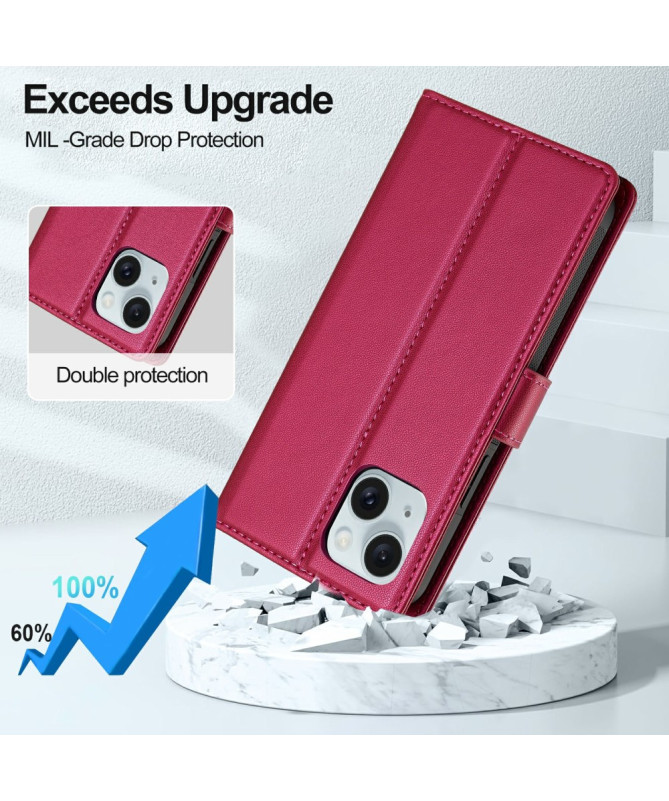 Luxora - Coque et Étui Portefeuille Magnétique pour iPhone 14 Plus