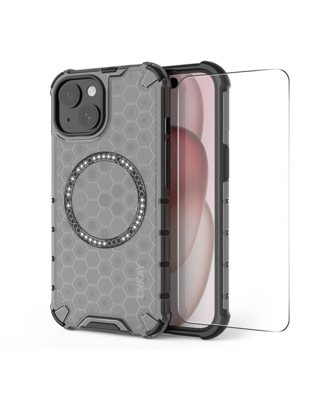 MagNetix - Coque iPhone 14 Plus avec Design Alvéolé et Protection écran