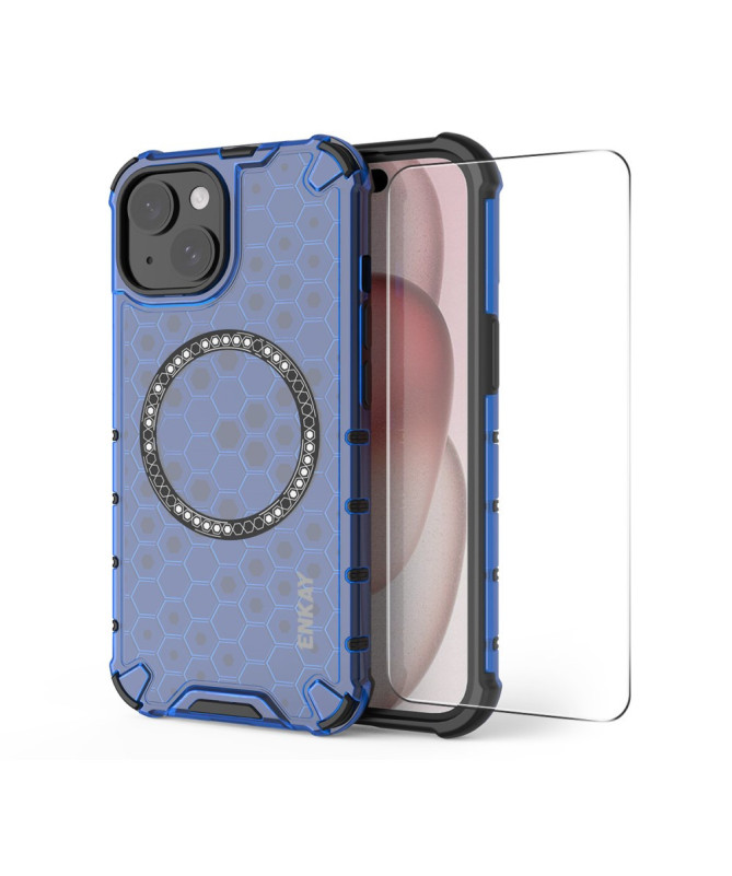 MagNetix - Coque iPhone 14 Plus avec Design Alvéolé et Protection écran