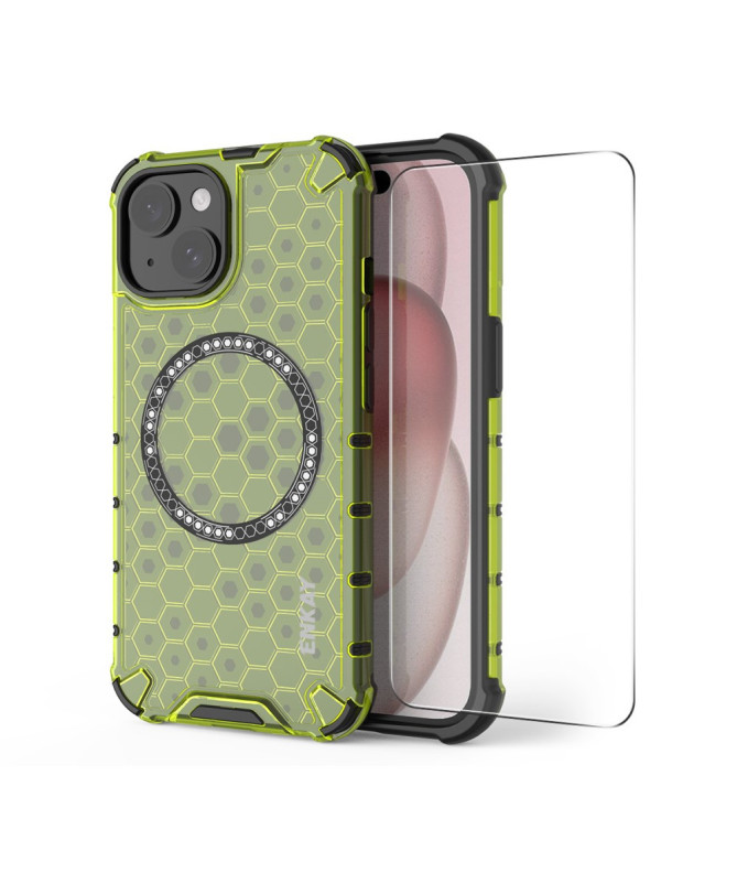 MagNetix - Coque iPhone 14 Plus avec Design Alvéolé et Protection écran