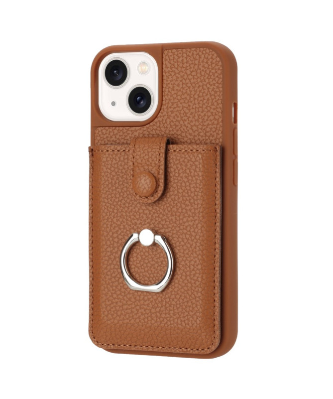 Litchino - Coque iPhone 14 Plus avec Porte-Cartes et Anneau Rotatif