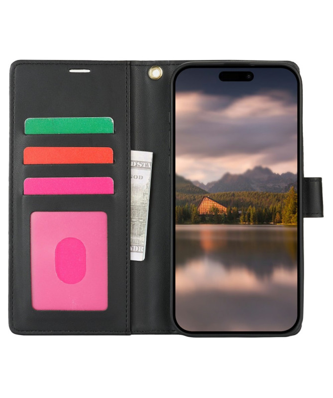 Floryssa - Housse iPhone 14 Plus avec Dragonne et Motif Floral