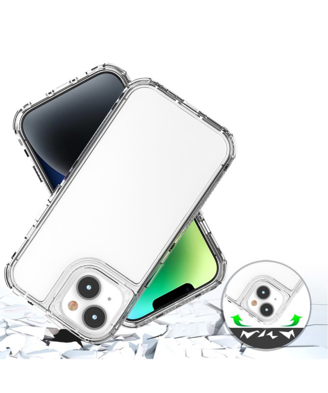 CrystalGuard - Coque Transparente Anti-Choc pour iPhone 14 Plus
