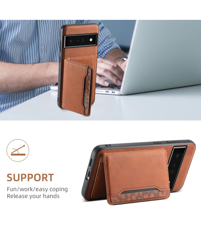 Denior D13 - Coque Rétro Pixel 6 Pro avec Porte-Cartes Détachable