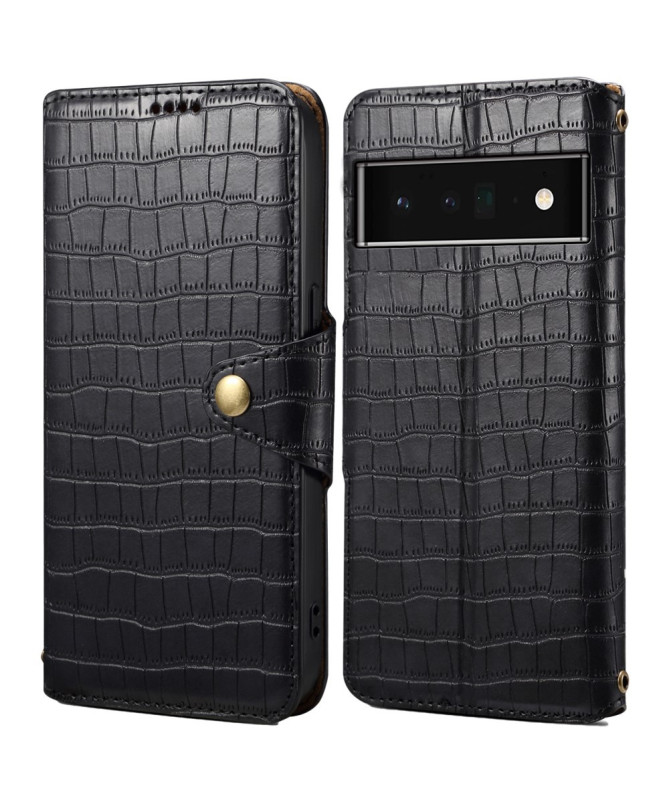 Crocera - Housse pour Google Pixel 6 Pro simili cuir crocodile